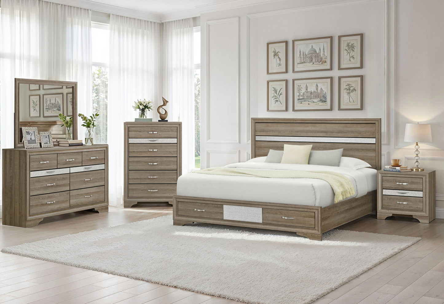 Seville - Full Bed Side Rails - Natural