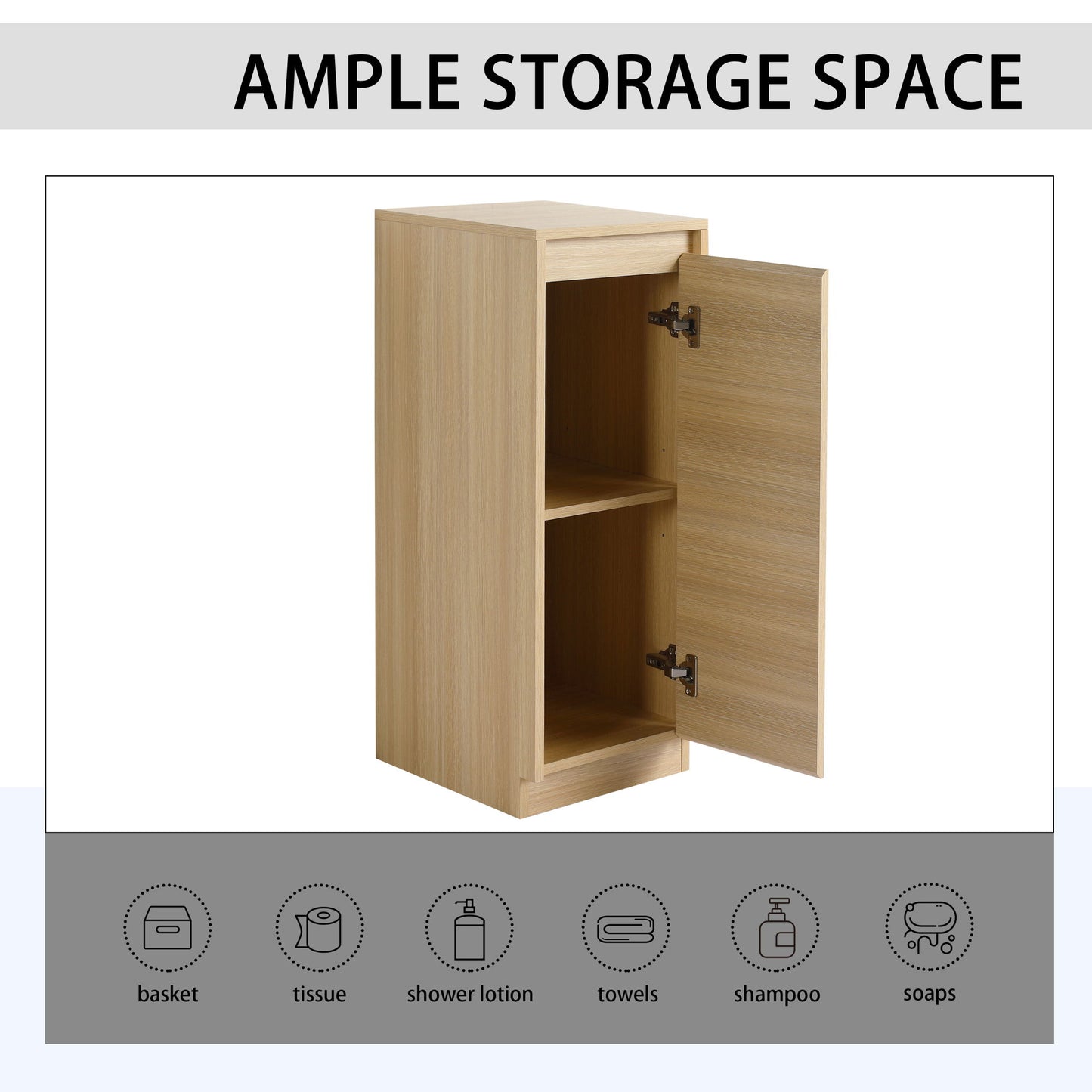 Freestanding Storage Cabinet, Soft Close Doors