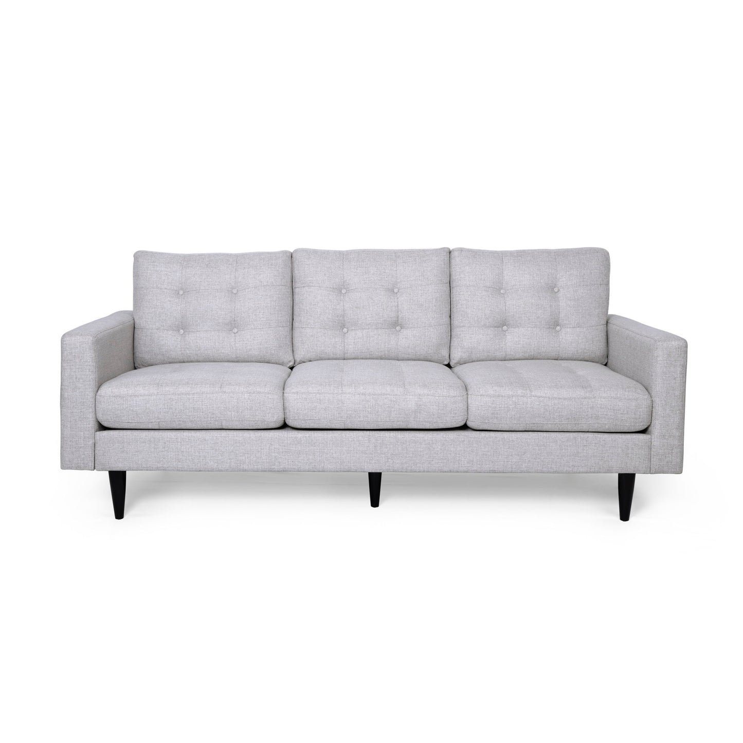 Jenny - Contemporary Tufted Fabric 3 Seater Sofa