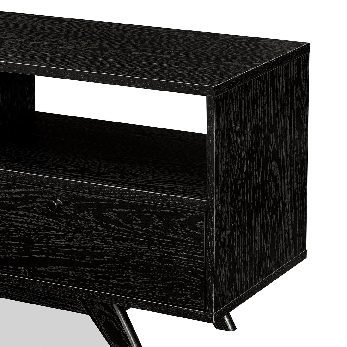 Modern Scandi 3 Door Low Profile TV Stand For TVs Up To 80"