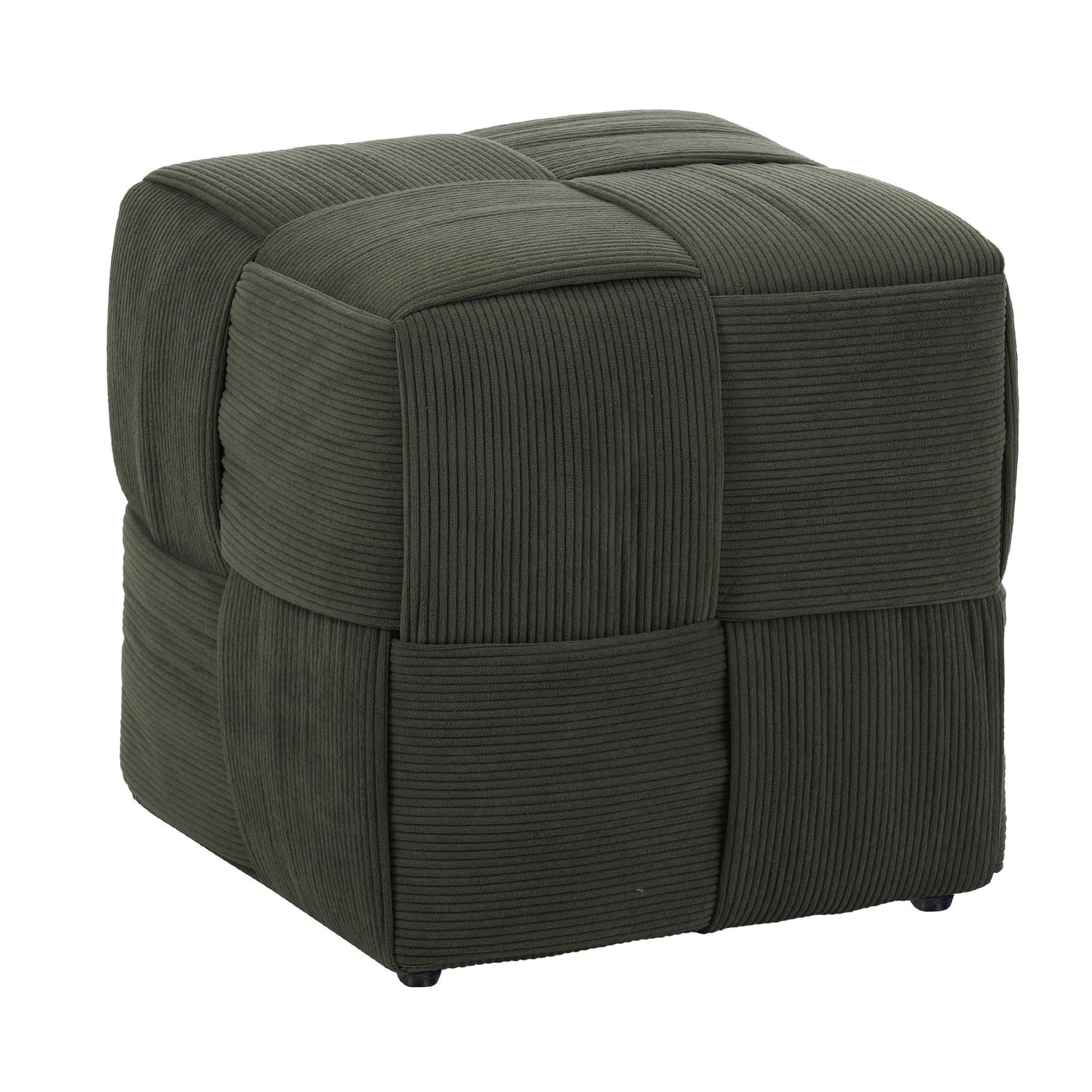 Square Ottoman Foot Rest With Woven Design