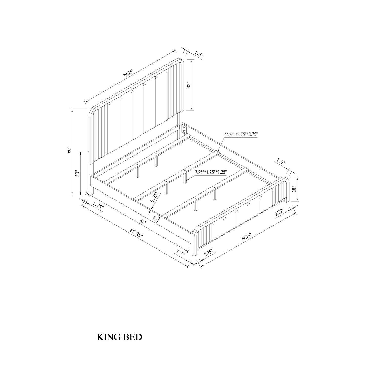 Beverly - 5 Piece Bedroom Set With Fluted Detailing