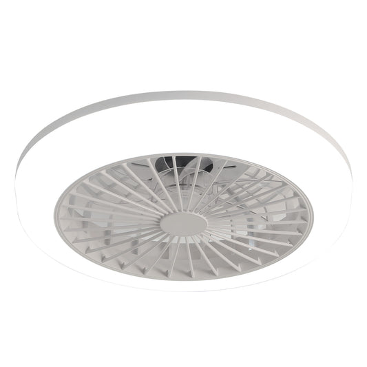 Bladeless Ceiling Fan With Light And Remote Control - White