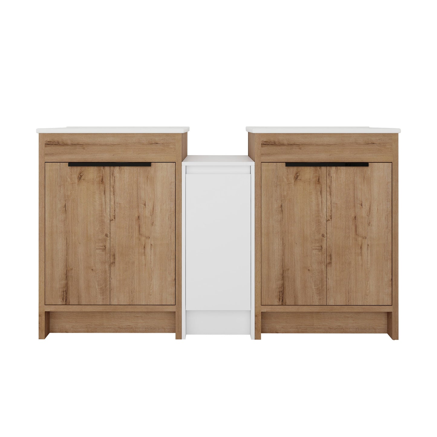 Freestanding Bathroom Vanity & Sink, Storage Cabinets, Soft Closing Doors