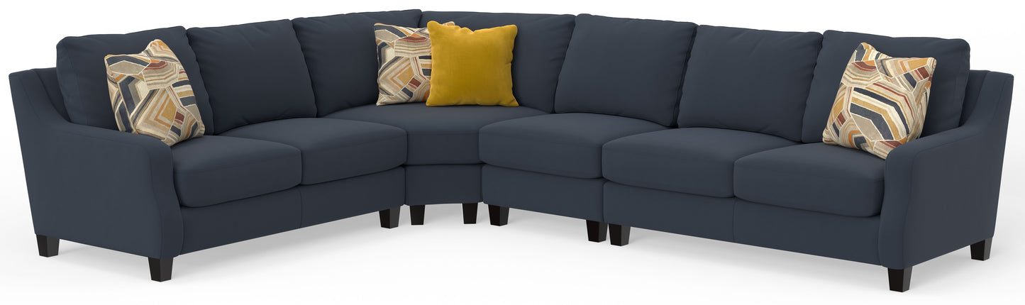 Foley - Sectional With Comfort Coil Seating And 4 Included Accent Pillows