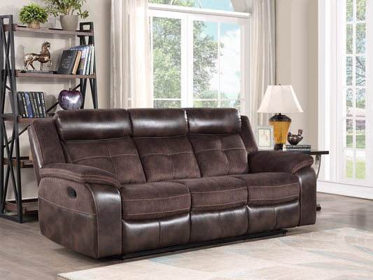 Pueblo - Manual Recliner Sofa - Dark Brown