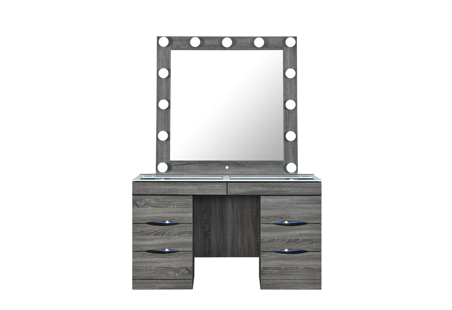 Lexi - Vanity Side (Pedestal 2 Pieces With Speaker ) - Gray