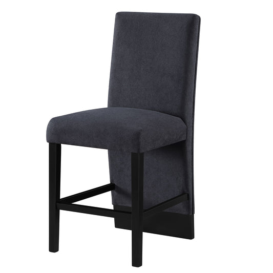 D12BT - 5 Piece Dining Room Set (Bar Table And 4 Bar Stools) - Black / White