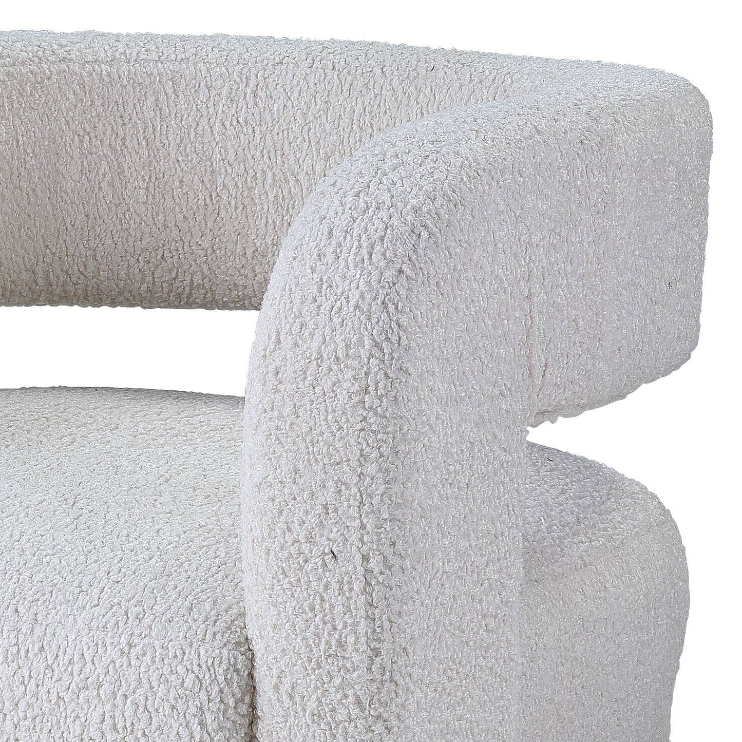 Yitua - Teddy Sherpa Accent Chair - White