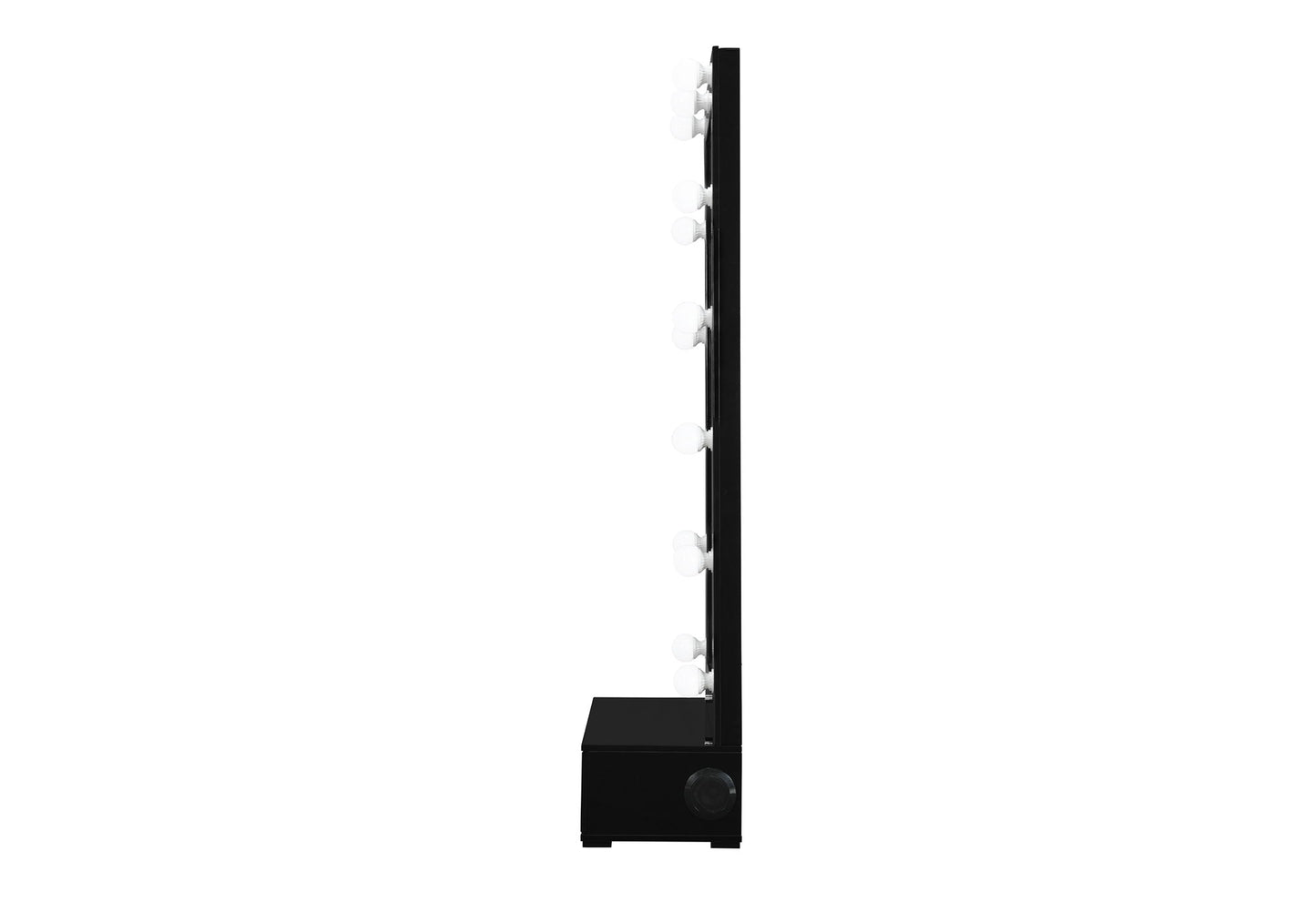 Ella - Narrow Tall Mirror With LED - Black