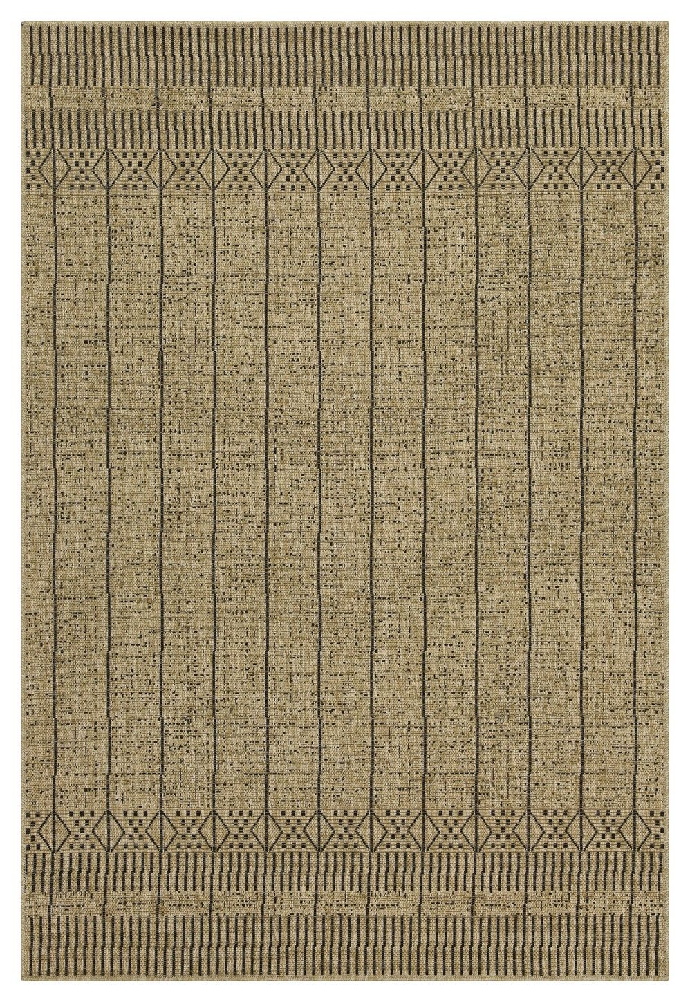 Earth - 7'10" X 10'3" Polypropylene, Indoor, Outdoor Area Rug - Jute / Black