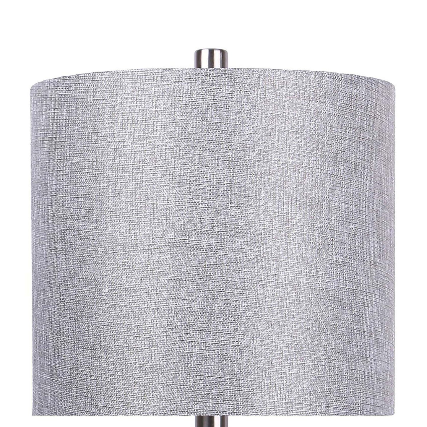 Gemma - Contemporary Table Lamp (Set of 2) - Nickel / Gray