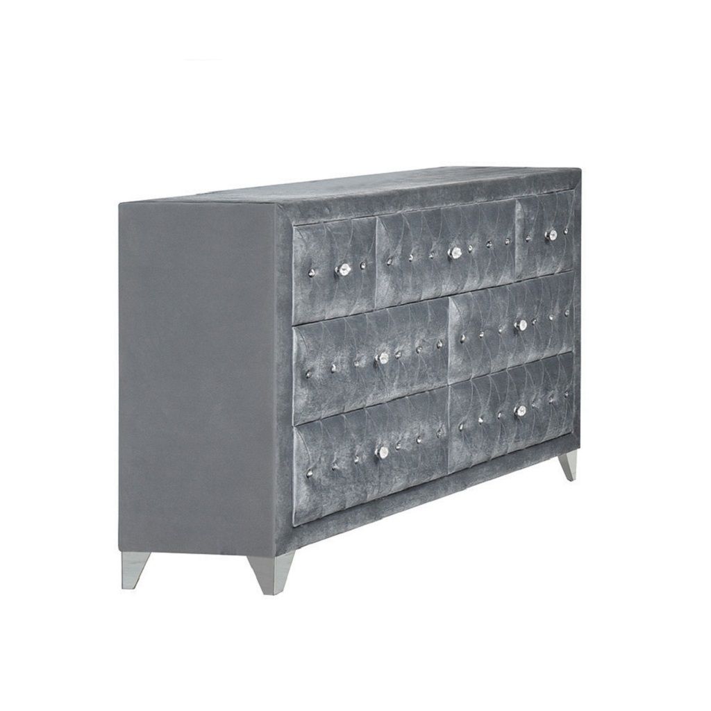 Dante - Velvet Dresser - Gray