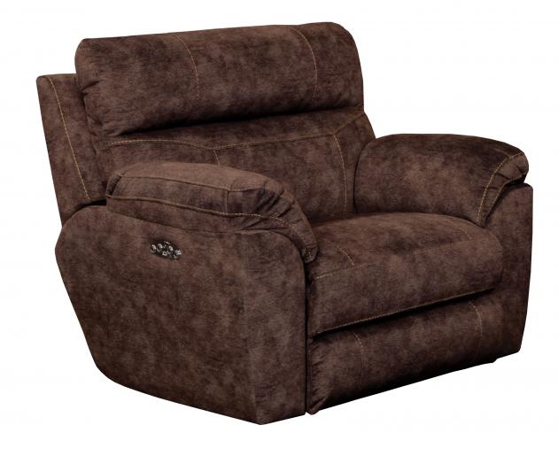 Catnapper Sedona Power Headrest w/Lumbar Power Lay Flat Recliner in Mocha
