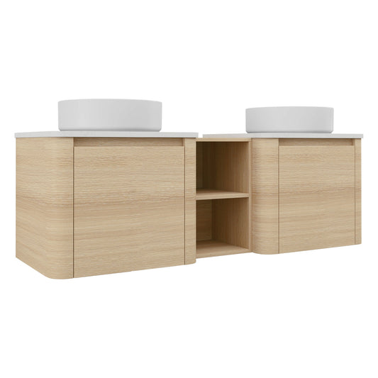 Mounted Bathroom Vanity With Art Sink, 1 Storage Shelf, Soft Close Door