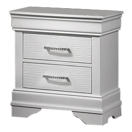Nightstand With Drawers - White
