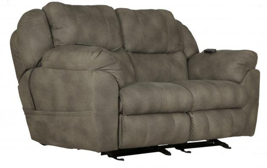 Catnapper Flynn Power Headrest w/Lumbar Power Lay Flat Gliding Loveseat w/Dual Heat & Massage in Fig