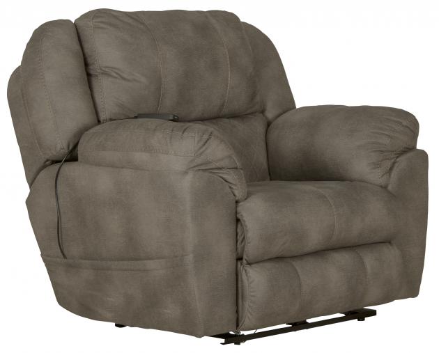 Catnapper Flynn Power Headrest w/Lumbar Power Lay Flat Recliner w/Dual Heat & Massage in Fig