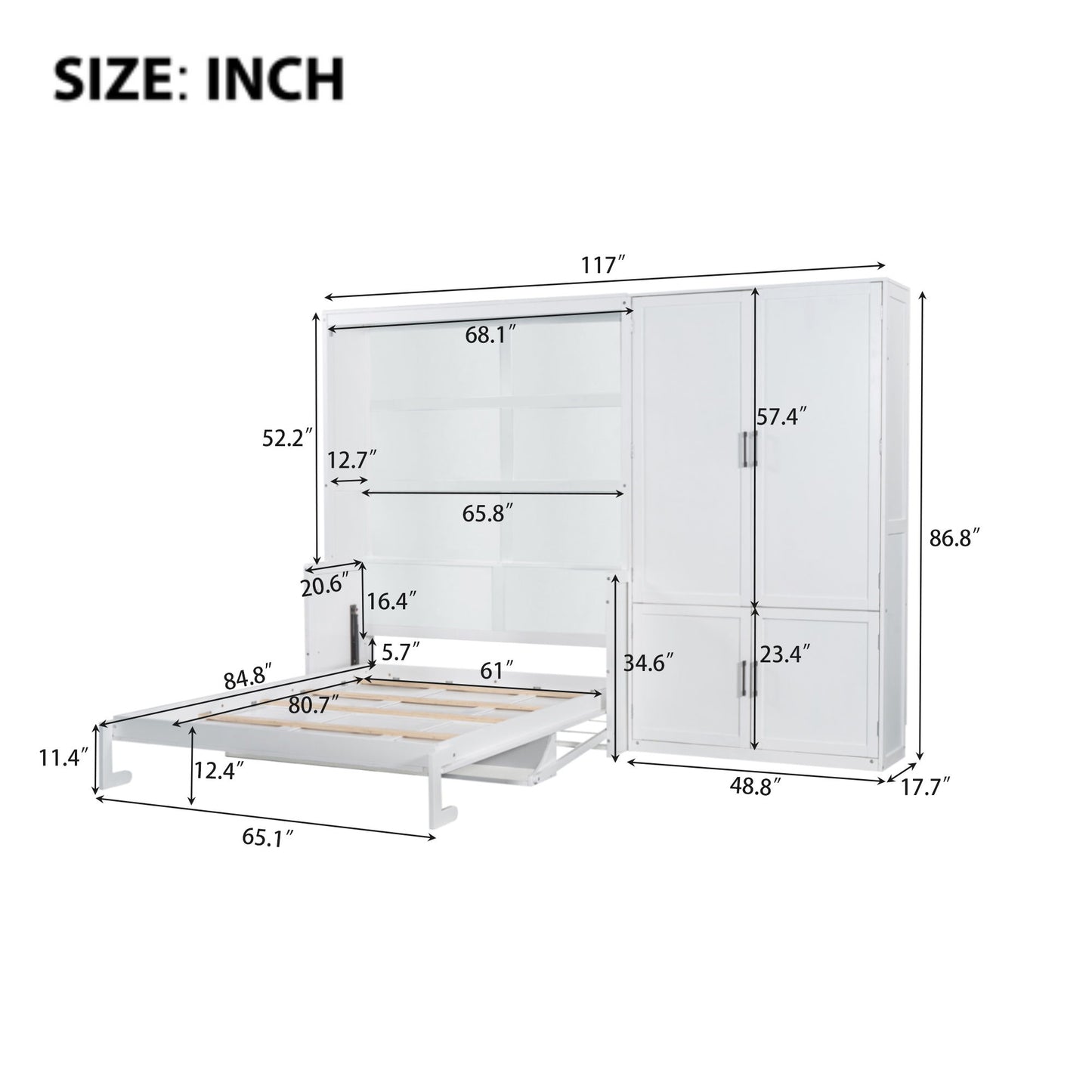 Murphy Elegant Wall Bed With Closet