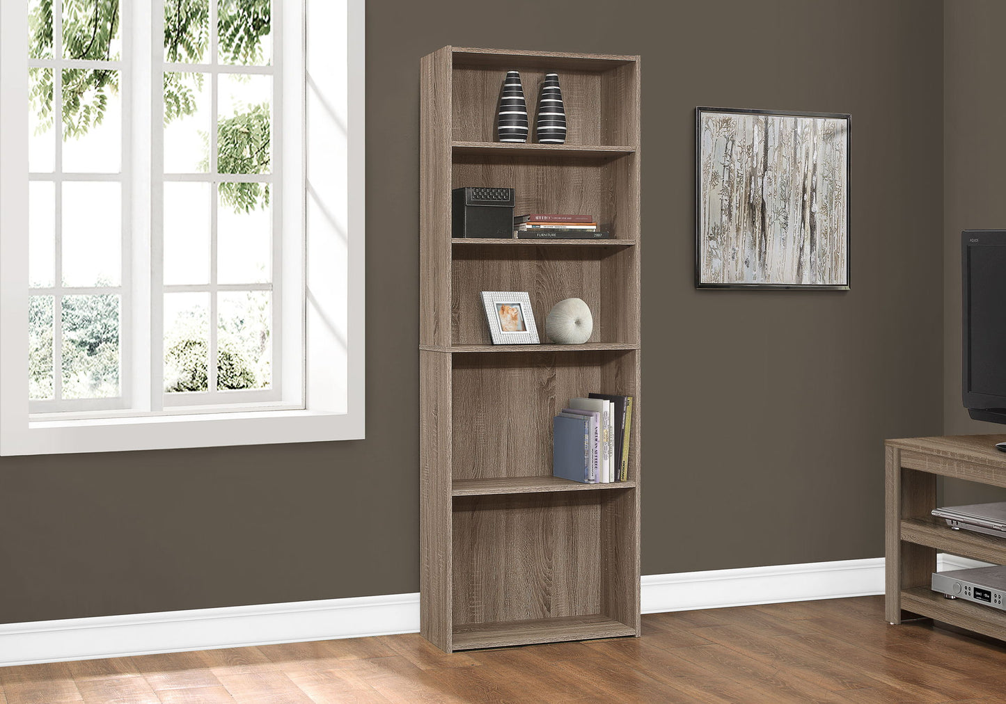 Bookshelf, Bookcase, 6 Tier, For Office, Transitional