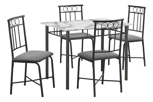 5 Pieces Dining Table Set, Small, Rectangular