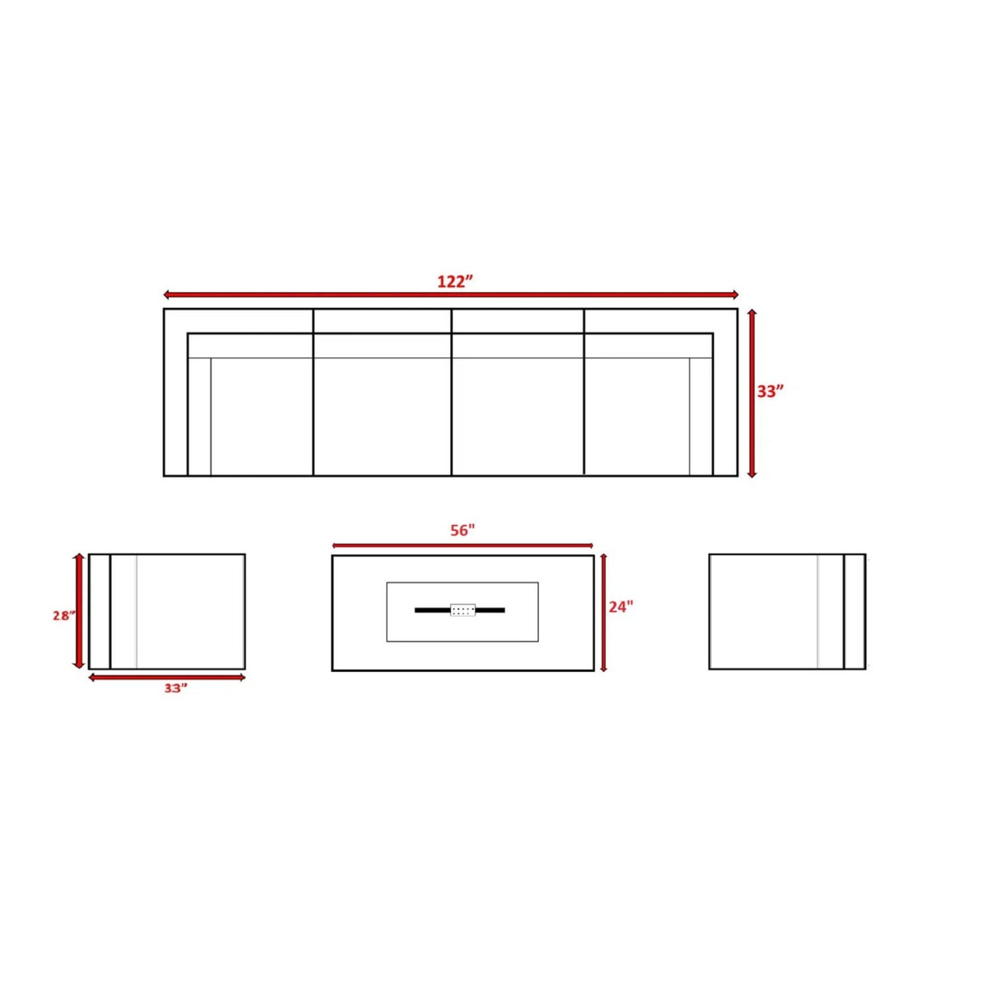Outdoor Elegance Conversation Set With Fire Pit