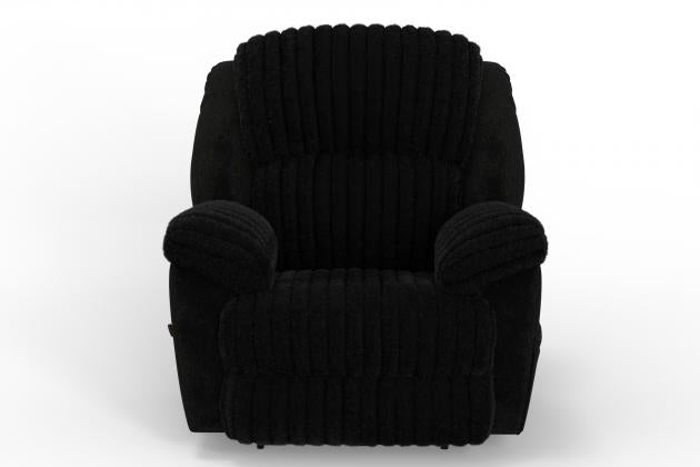 Catnapper Shaggy Rocker Recliner in Black