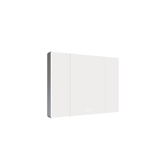 Aluminium Medicine Cabinet Mirror With LED Light And Defogging Function - Gray