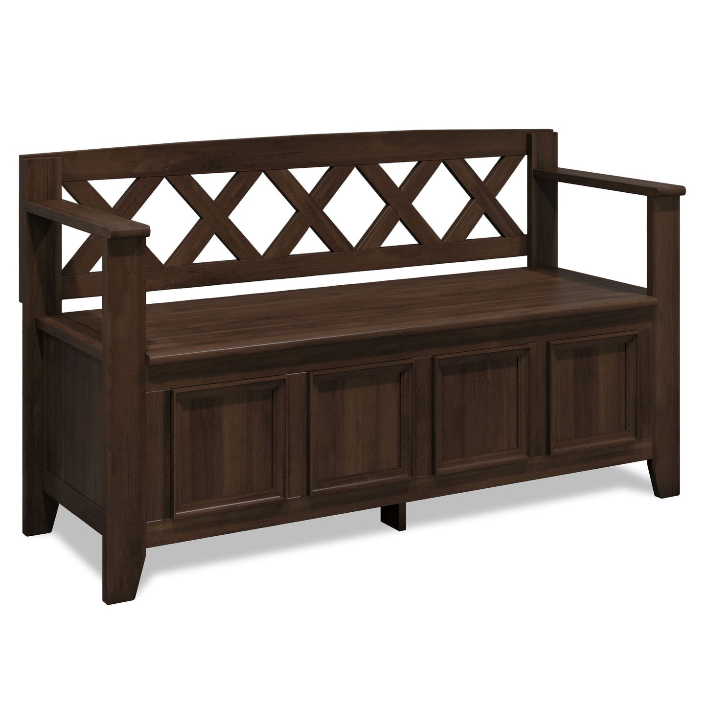 Amherst - Entryway Storage Bench - Natural Aged Brown