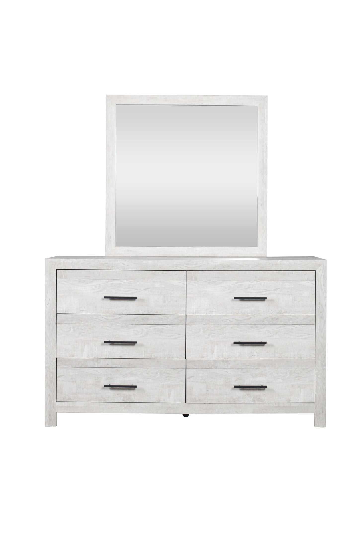 King 4PC Modern Style Storage Bedroom Set Made with Wood in Gray