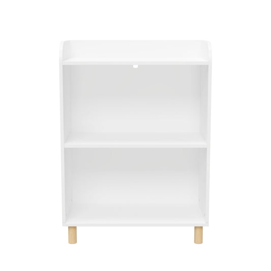 Kids 3 Tier Bookcase, Book Display Organizer With Safety Restraint - White