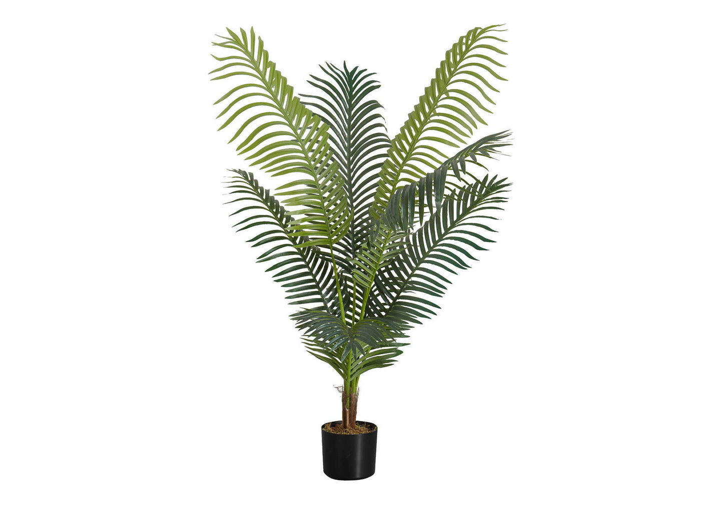 47" Tall, Artificial Plant, Palm Tree, Indoor, Faux, Fake, Floor, Greenery, Potted, Real Touch, Decorative - Green / Black