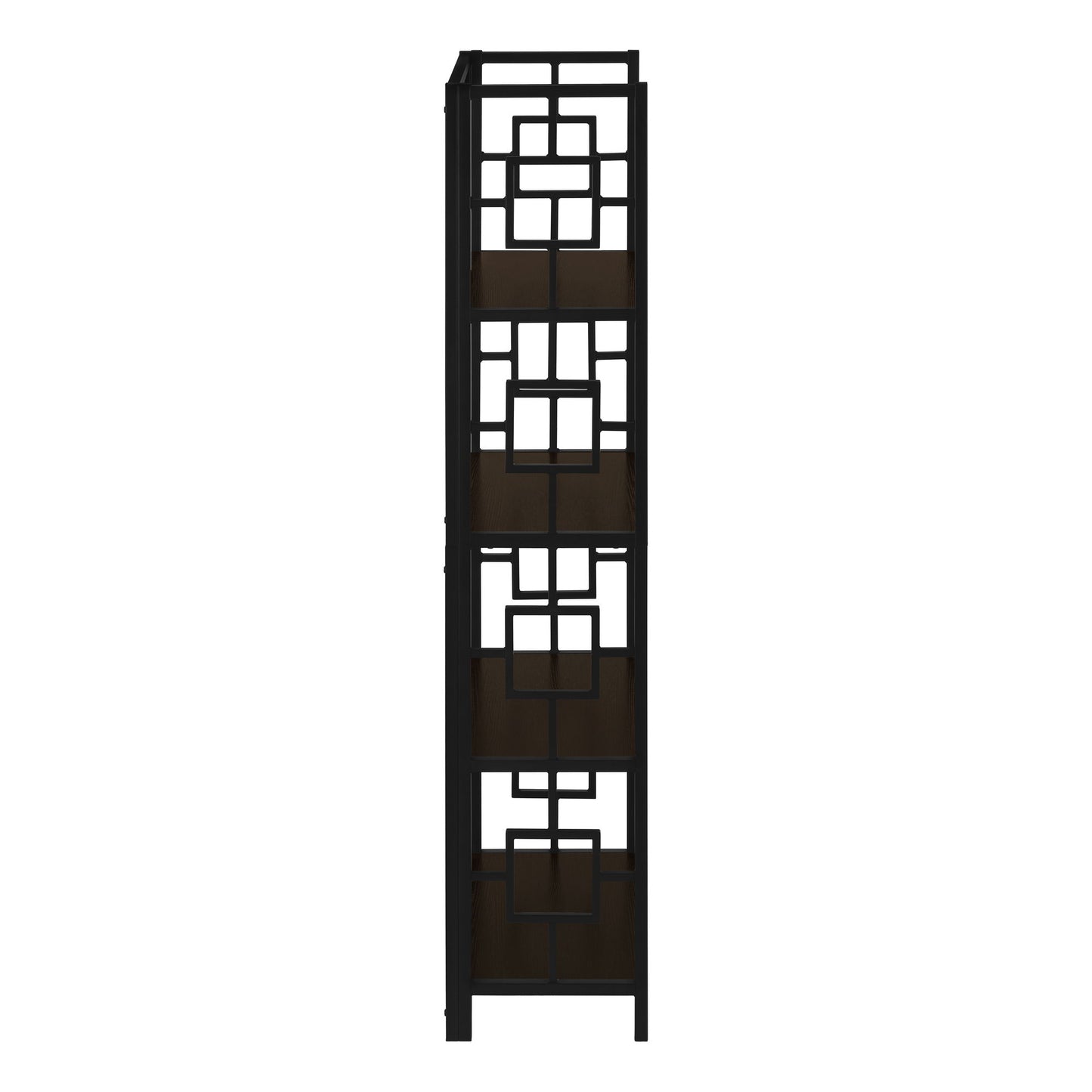 Bookshelf, Bookcase, Etagere, 4 Tier, For Office, Contemporary & Modern - Espresso