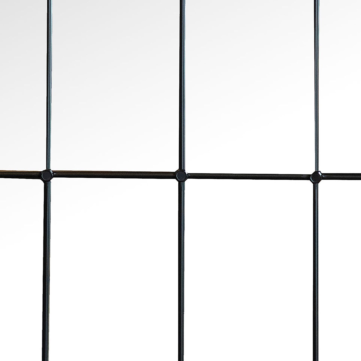 Harvik - Window Pane Wall Mirror With Linear Trim - Black
