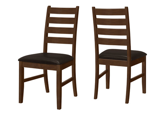 Dining Chair, Dining Room, Side, Upholstered, Transitional (Set of 2) - Brown