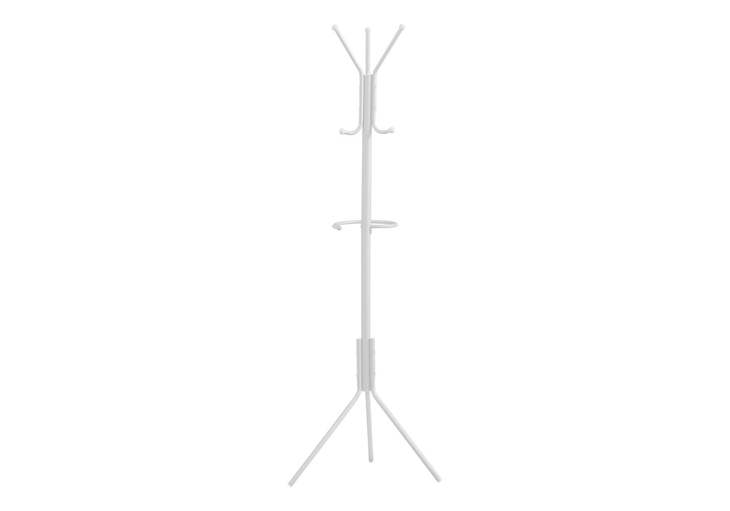 Coat Rack, Hall Tree, Free Standing, Hanging Bar, 6 Hooks, Entryway, Contemporary & Modern