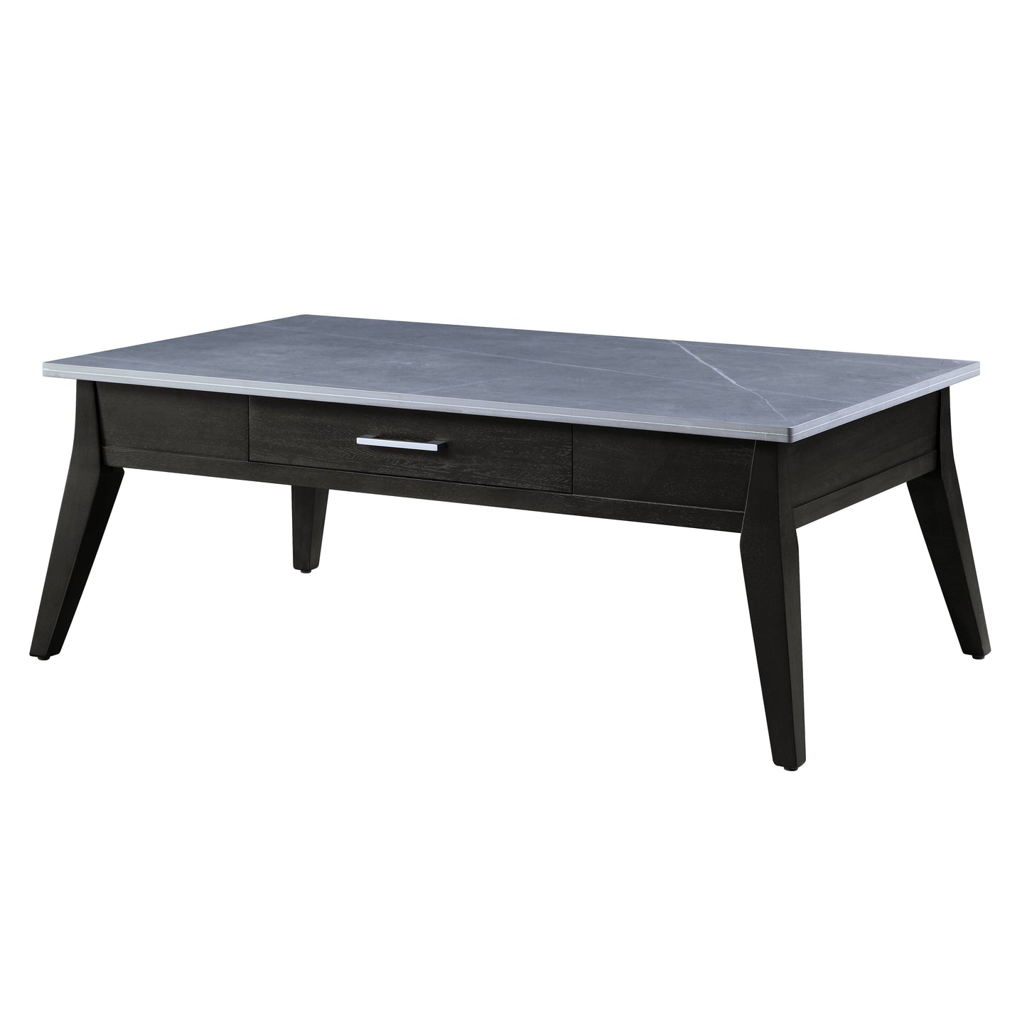 Zemocryss - Sintered Stone Top Coffee Table - Dark Brown / Gray