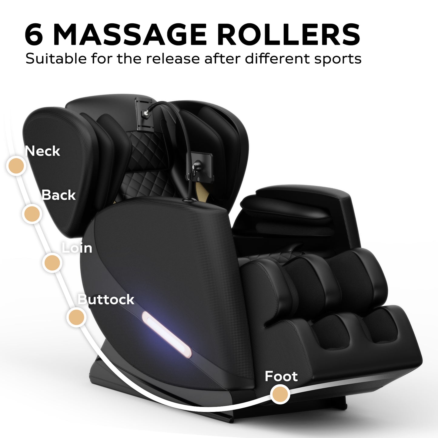 2024 Massage Chair Recliner with Zero Gravity with Full Body Air Pressure