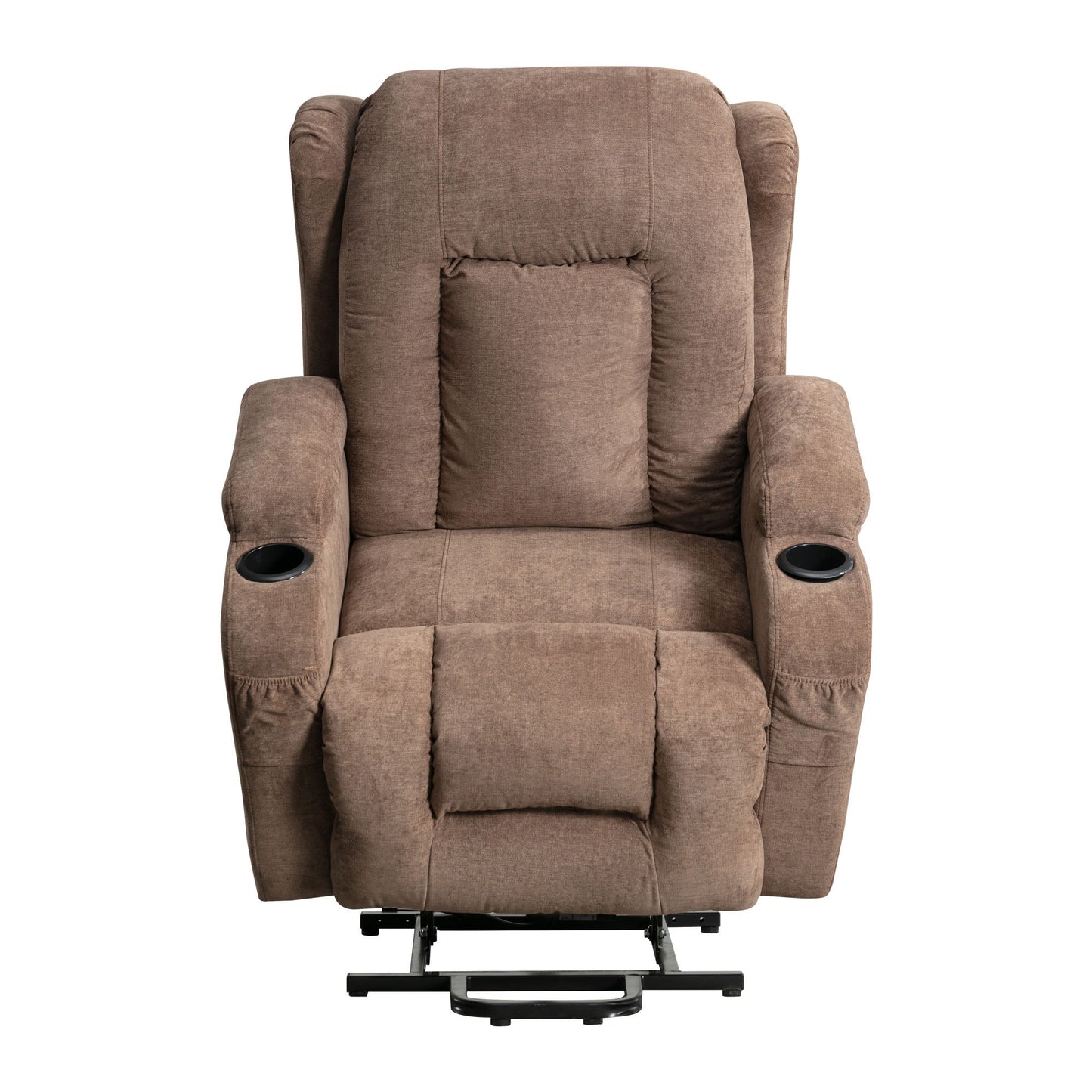 Power Lift Recliner Chair Recliners for Elderly with Heat and Massage Recliner Chair for Living Room with Infinite Position and Side Pocket,USB Charge Port(BROWN)