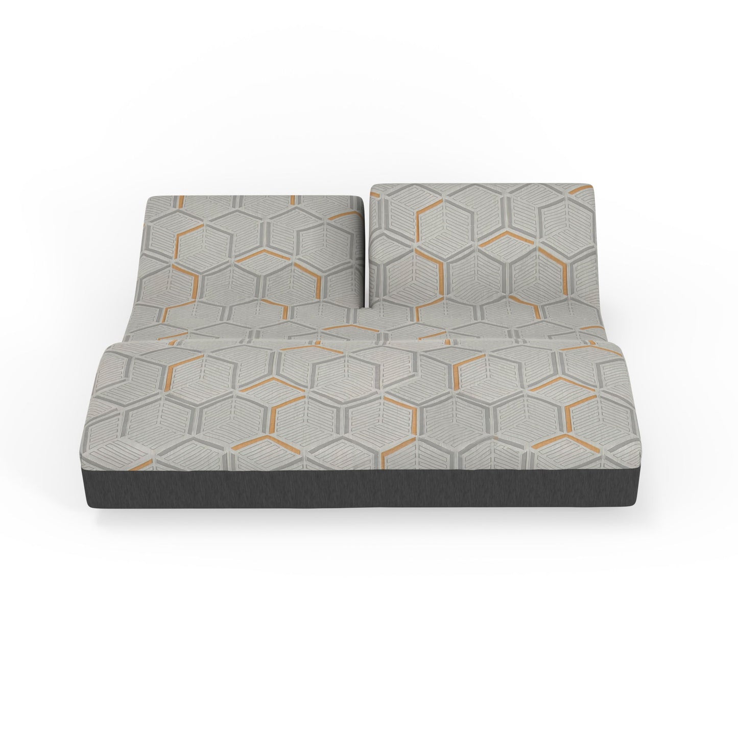12" Split Head California King Firm Copper Gel Infused, Memory Foam Mattress - White