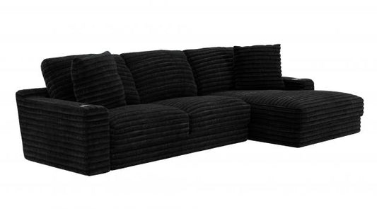 Jackson Comfrey LSF Sofa in Black