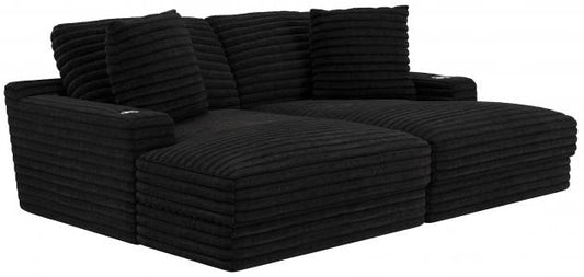 Jackson Comfrey LSF Chaise in Black