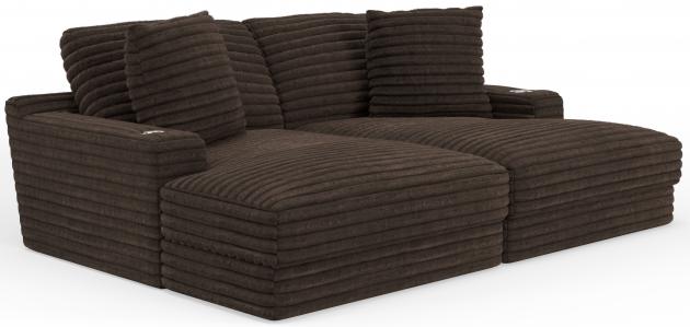 Jackson Comfrey LSF Chaise in Chocolate