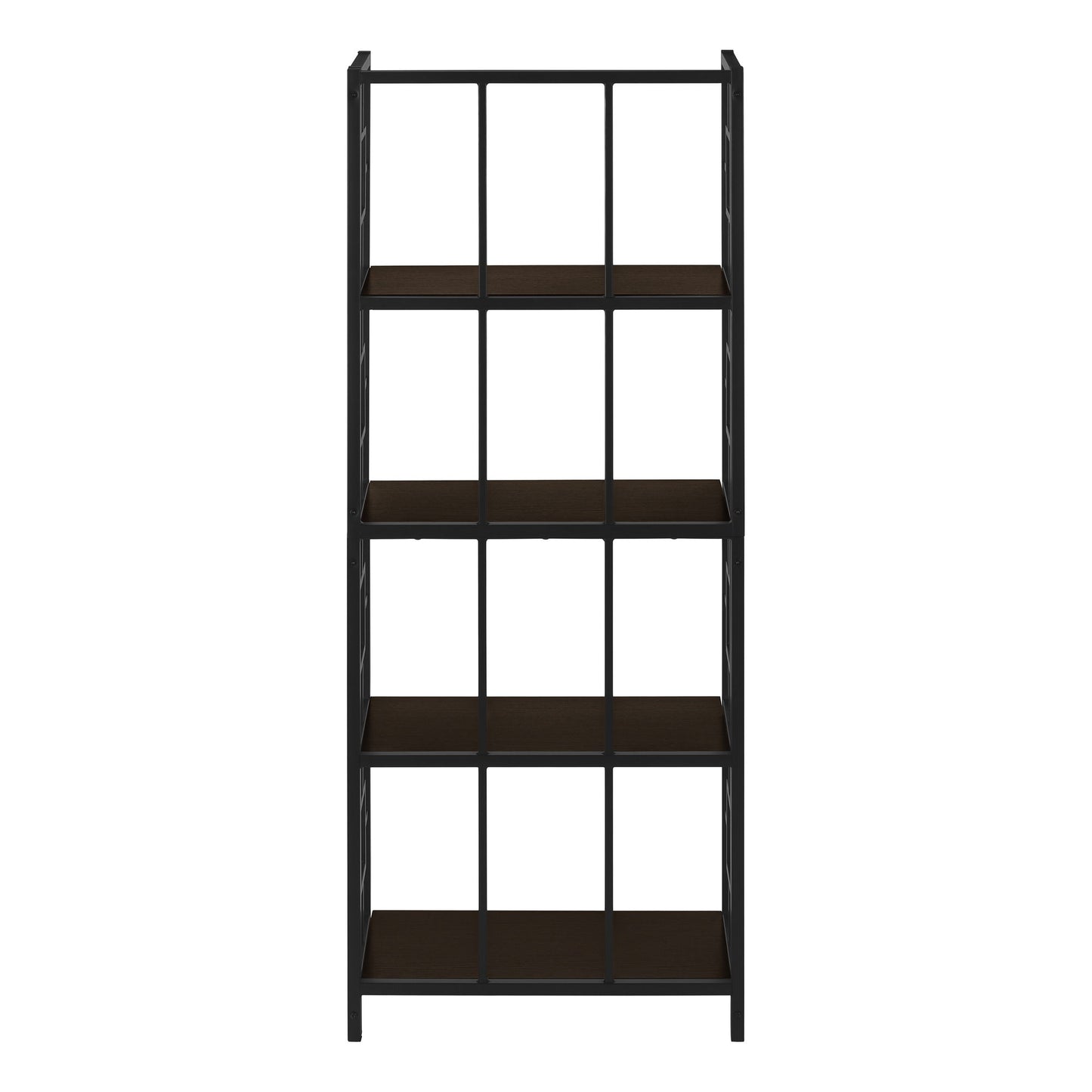 Bookshelf, Bookcase, Etagere, 4 Tier, For Office, Contemporary & Modern - Espresso