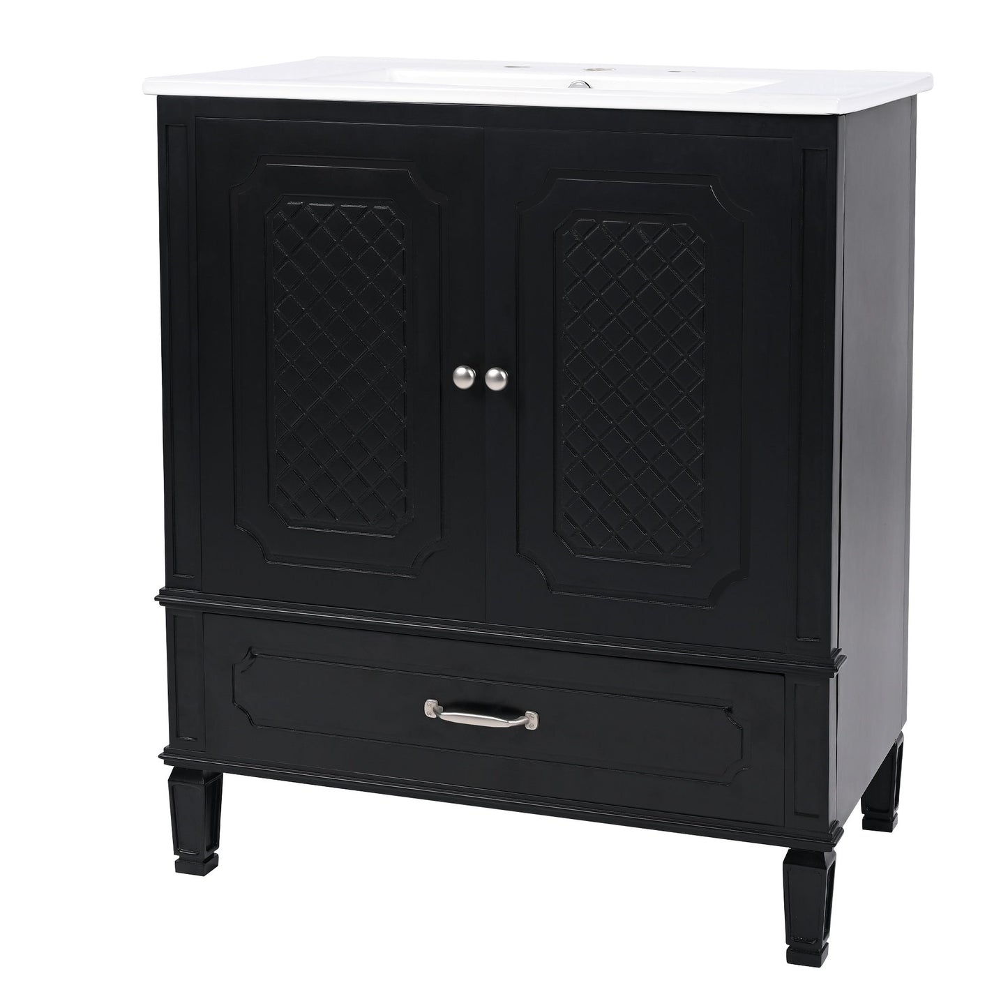 Bathroom Vanity With Sink, Soft Closing Door, Multi Functional Storage