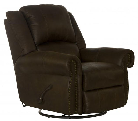 Catnapper Pickett Swivel Glider Recliner in Walnut