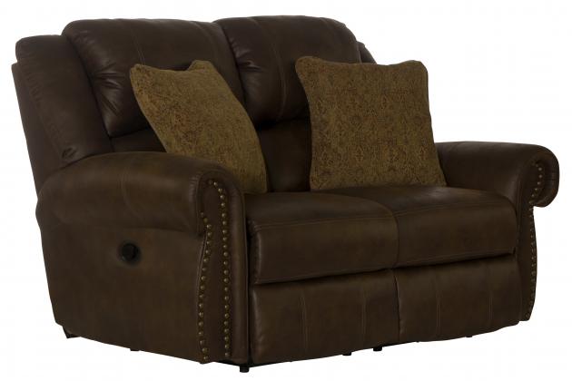 Catnapper Pickett Rocking Reclining Loveseat in Walnut