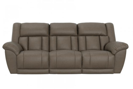 Catnapper Sentinel Lay Flat Reclining Sofa w/Extended Ottoman in Taupe