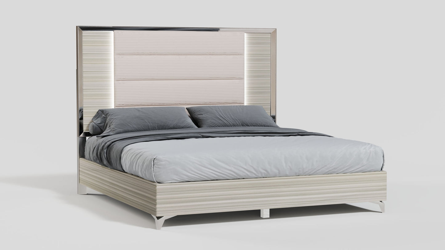 Zambrano - Queen Bed Footboard, Side Rails And Slats - White