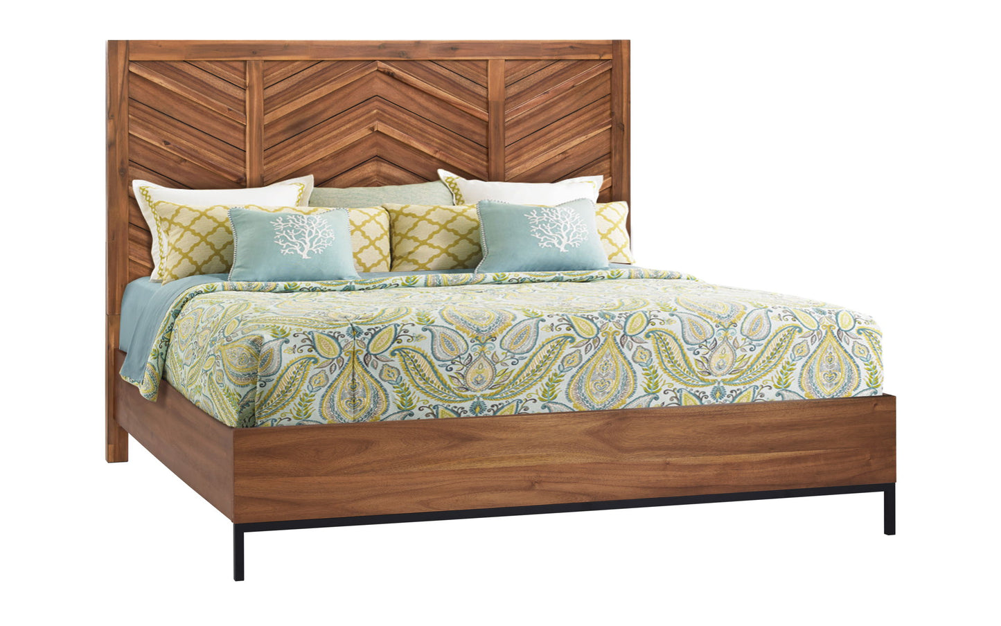 Astoria - King Headboard - Natural Herringbone